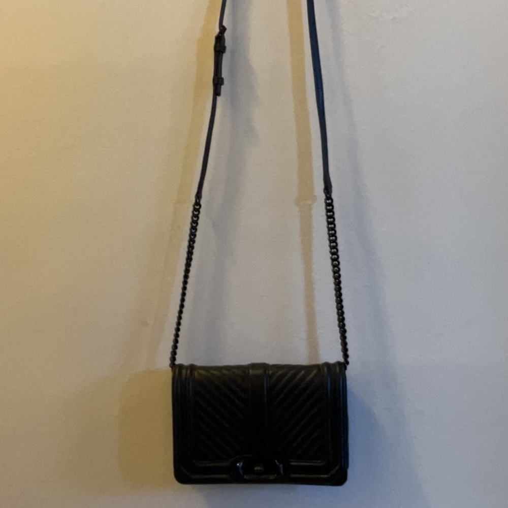 Rebecca Minkoff Love Small Chevron Quilted Crossbody Bag.